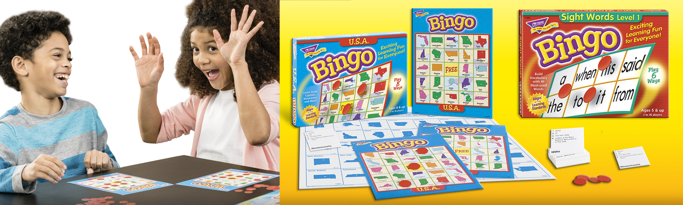 Bingo learning games made in USA