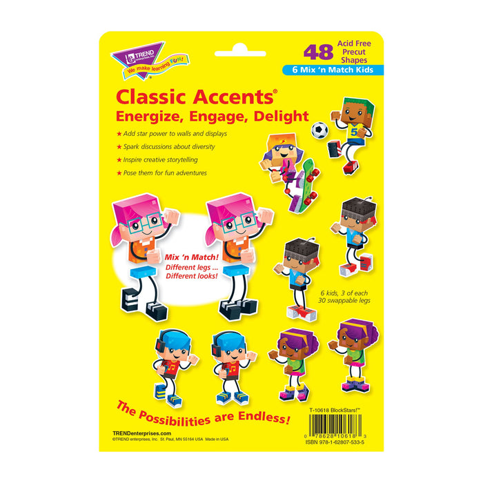 T10618 Accent Block Star Kids Package Back