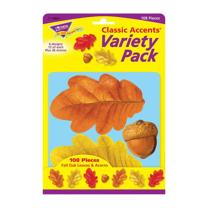 T10654 Accent Fall Leaves Acorns Package Front