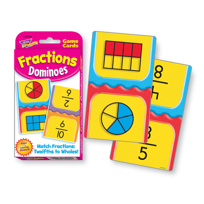 T24009 Game Cards Fractions Dominoes