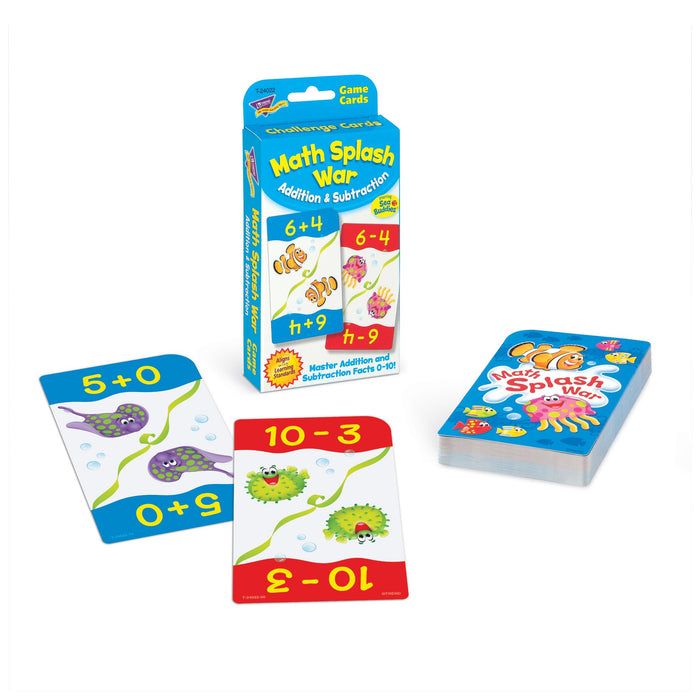 T24022 Game Cards Math Splash War