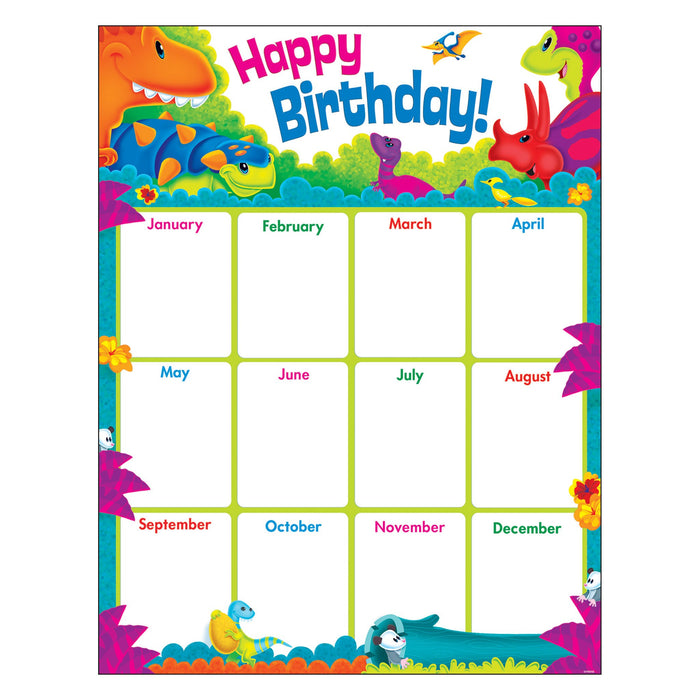 T38484 Learning Chart Happy Birthday Dinosaur Pals