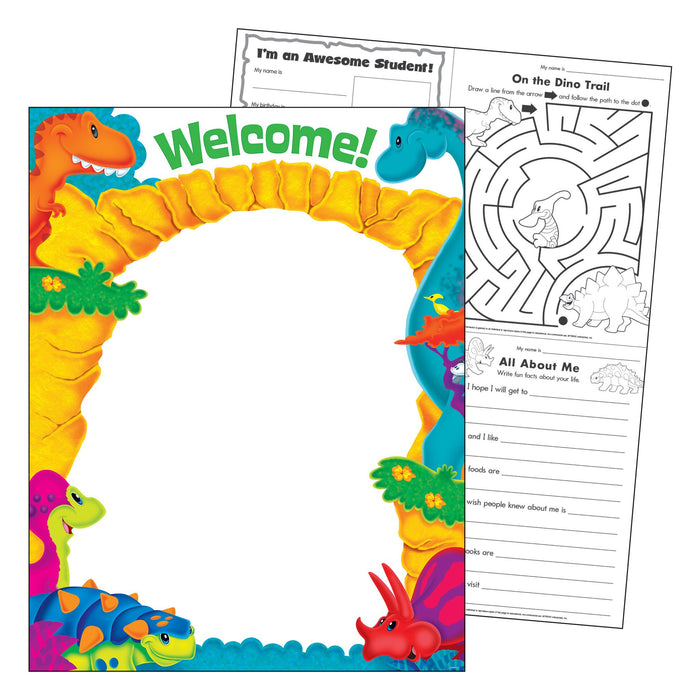 T38487 Learning Chart Welcome Dinosaur Pals
