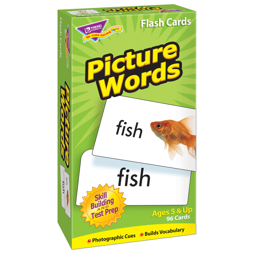 T53004 Flash Cards Picture Words Box Left