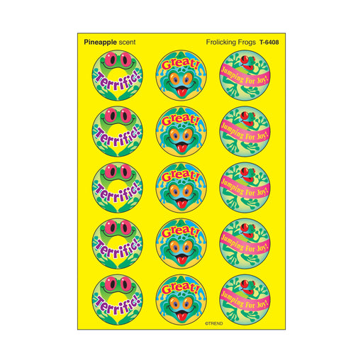 T6408 Stickers Scratch n Sniff Pineapple Frogs