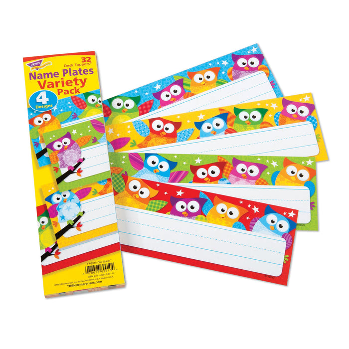 T69910 Name Plate Owl Stars Variety Pack