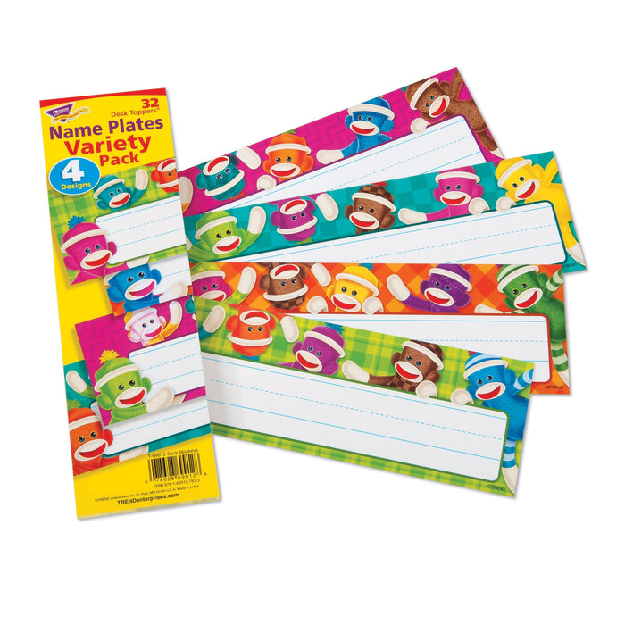 T69912 Name Plate Sock Monkey Variety Pack
