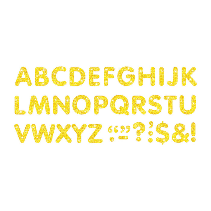 T78304 Letters Inch Yellow Sparkle Alphabet