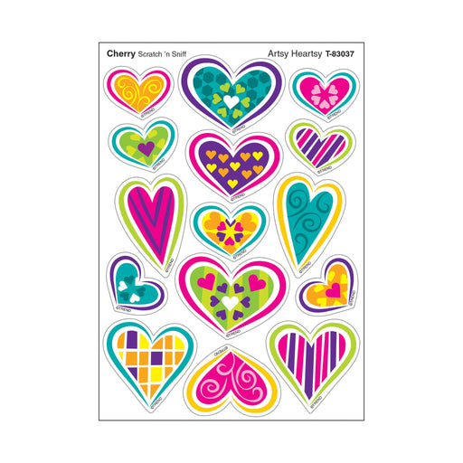 T83037 Stickers Scratch n Sniff Cherry Hearts