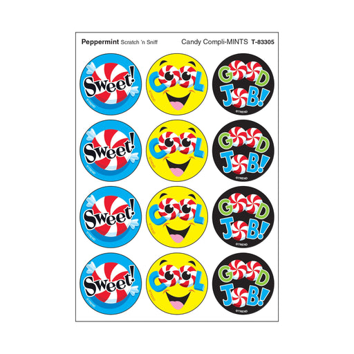 T83305 Stickers Scratch n Sniff Peppermint Candy Compliments