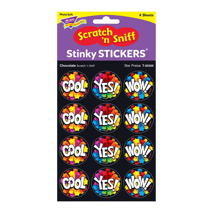 T83306 Stickers Scratch n Sniff Chocolate Star Praise Package