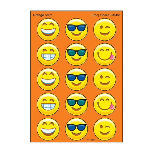 T83433 Stickers Scratch n Sniff Orange Emoji Cheer