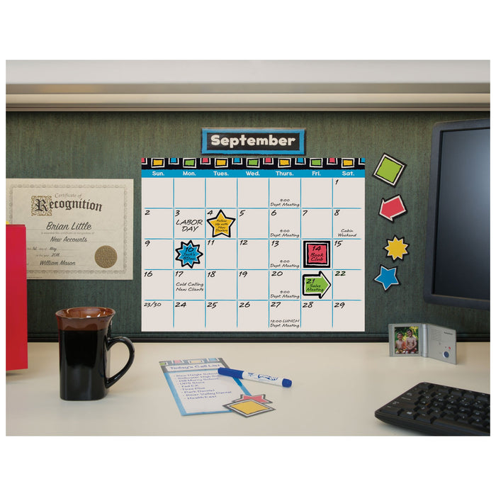 T8392 Bulletin Board Bold Wipe Off Calendar Display