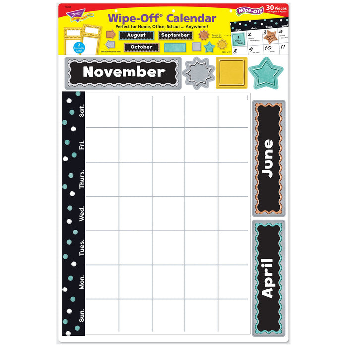 I ♥ Metal™ Wipe-Off® Calendar Bulletin Board Set