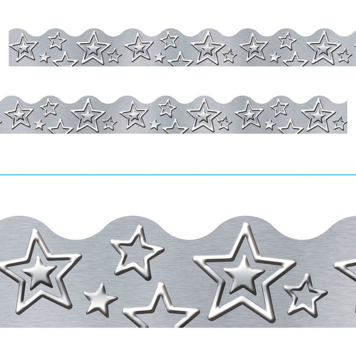 T92682 Border Trimmer Metal Silver Stars