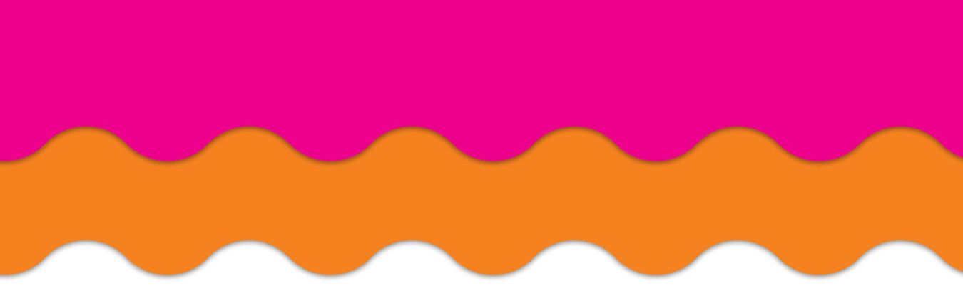 Hot pink and orange classroom theme bulletin board decorations