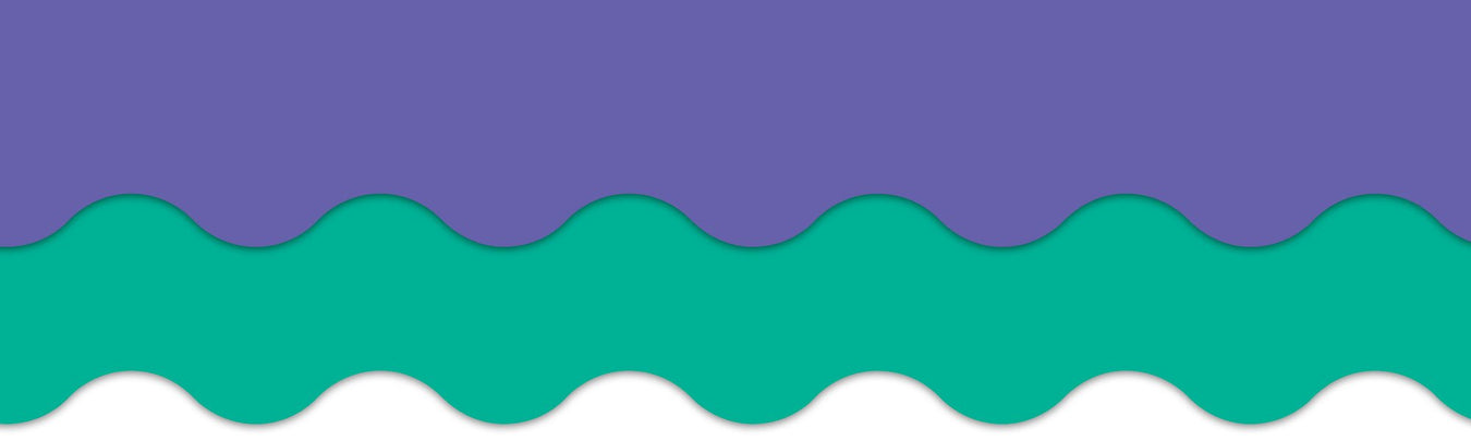 Purple and teal classroom theme bulletin board decorations for 3rd grade classroom
