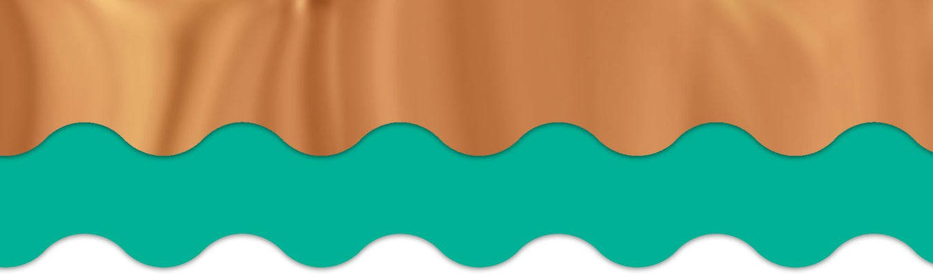 Teal and copper bulletin board decorations for classroom theme. 6th grade classroom