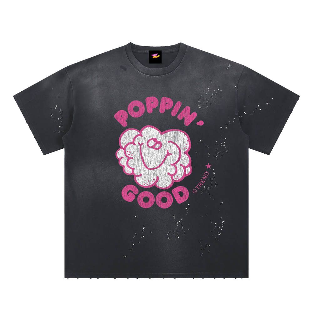 Poppin' Good, Popcorn Distressed Loose Fit T-Shirt