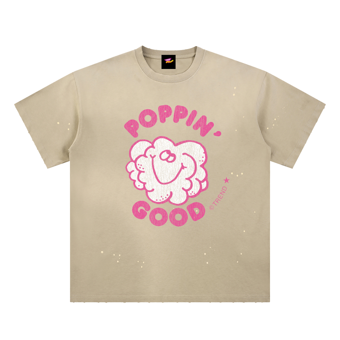 Poppin' Good, Popcorn Distressed Loose Fit T-Shirt