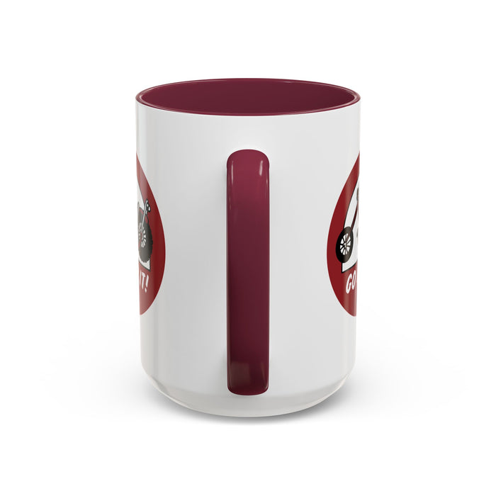 Go For It! Motorcycle Maroon Mug (11oz, 15oz)