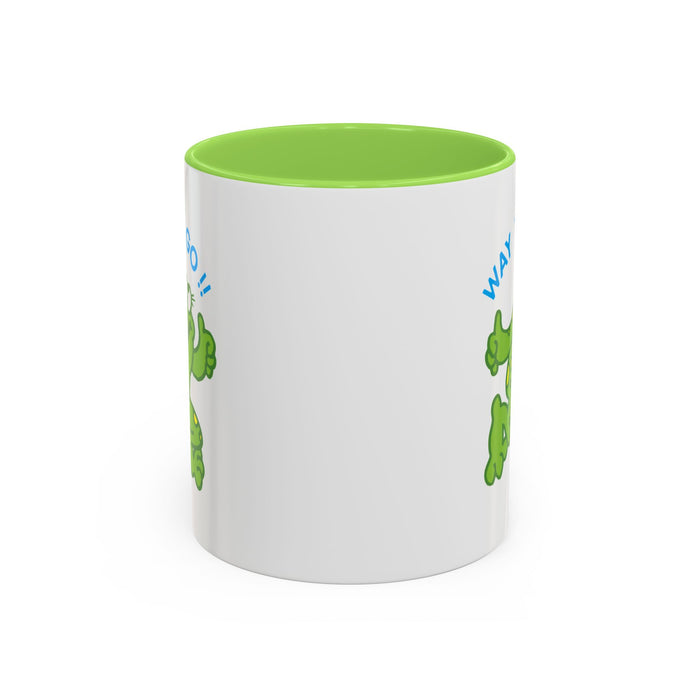 Way To Go!! Frog Light Green Mug (11oz, 15oz)
