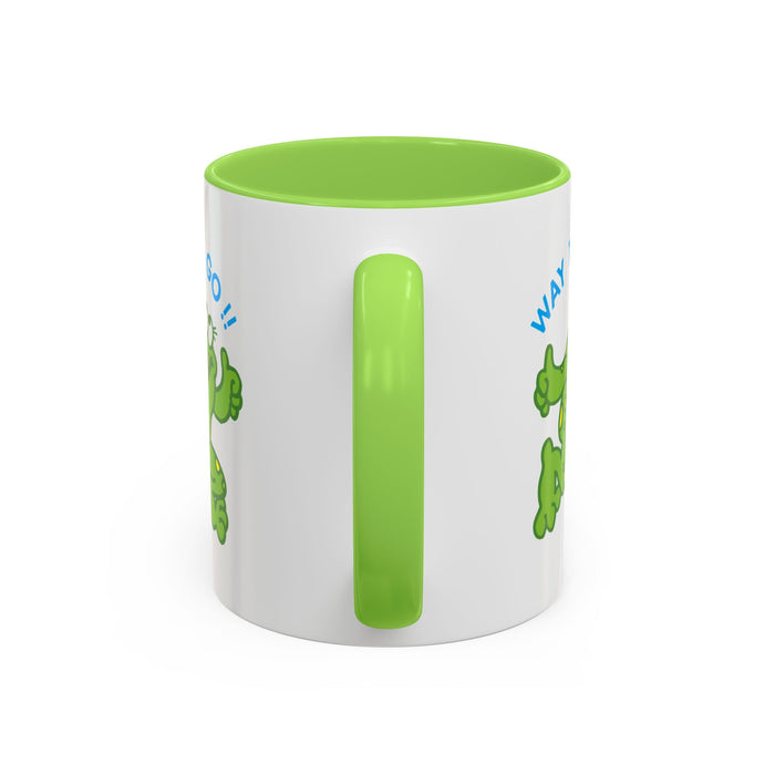 Way To Go!! Frog Light Green Mug (11oz, 15oz)
