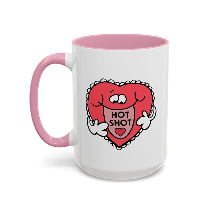 Hot Shot, Heart Pink Mug (11oz, 15oz)