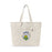 Wonderful, Flower Zippered Canvas Tote