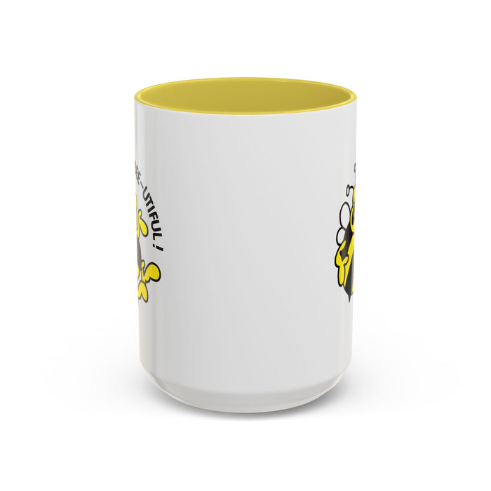 Bee-utiful! Bumble Bee Yellow Mug (11oz, 15oz)