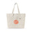 Peachy, Peach Zippered Canvas Tote