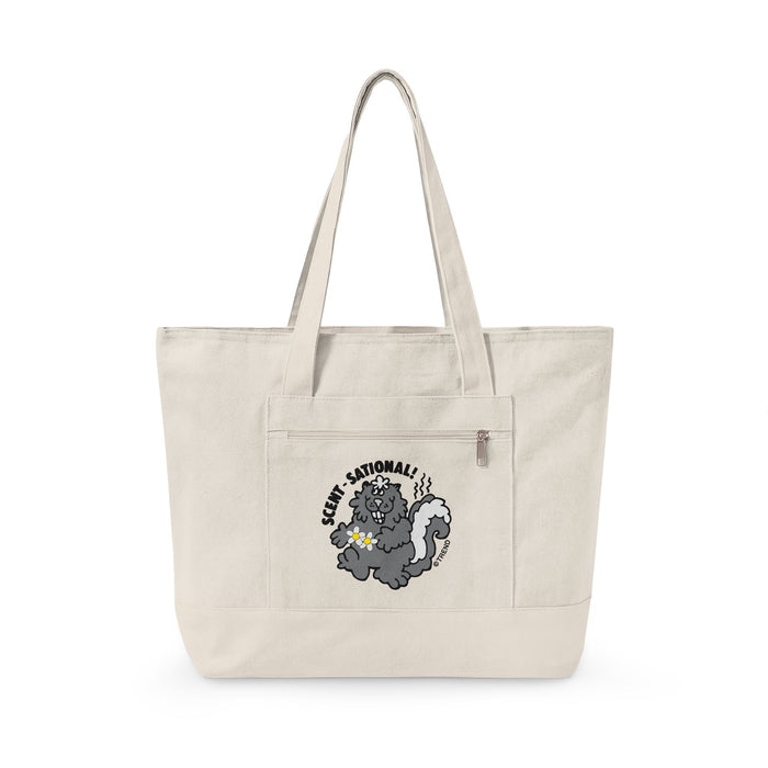 Scent-sational! Skunk Zippered Canvas Tote