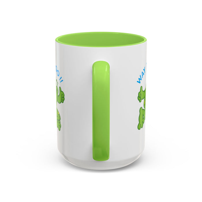 Way To Go!! Frog Light Green Mug (11oz, 15oz)