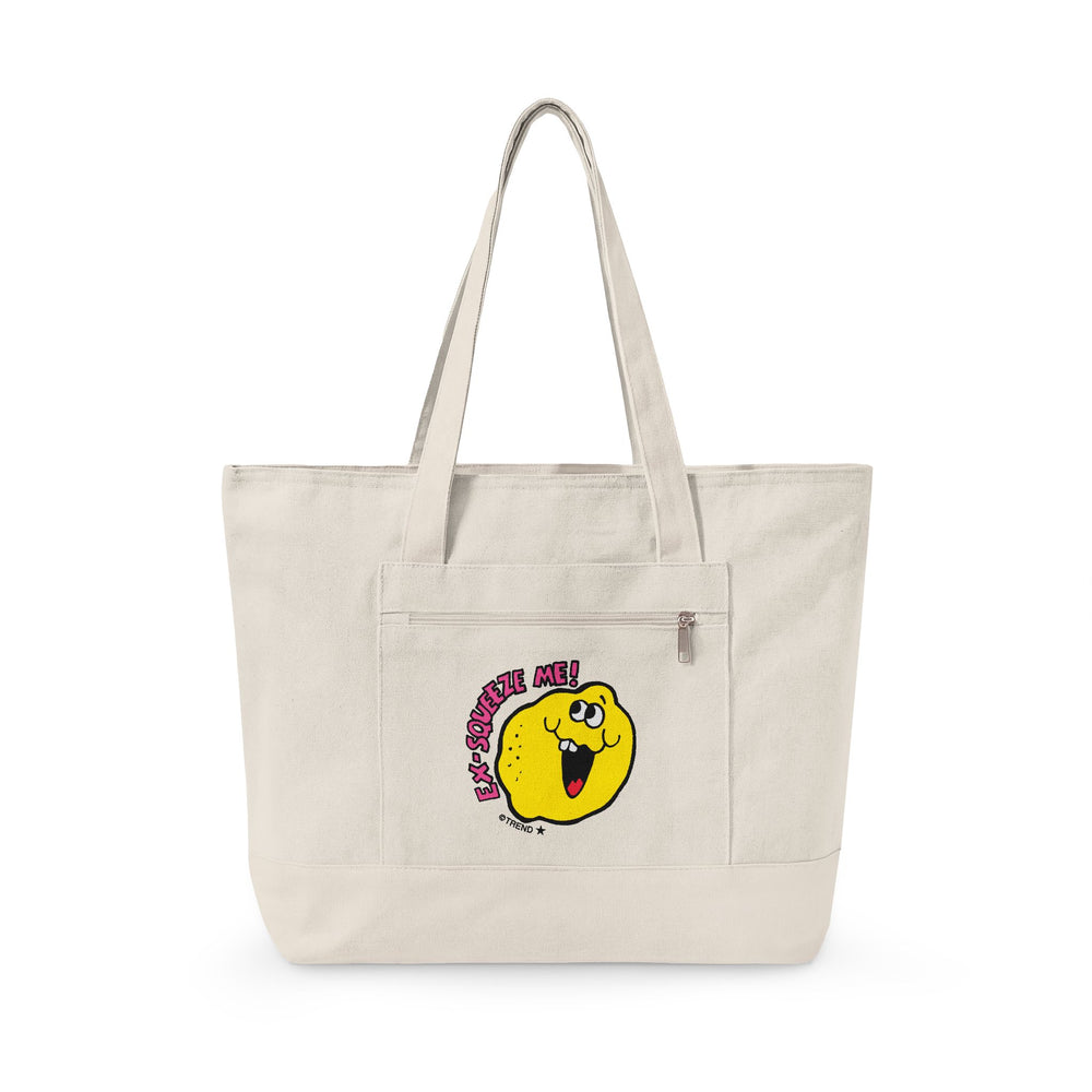 Ex-Squeeze Me! Lemon Zippered Canvas Tote
