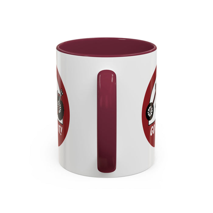 Go For It! Motorcycle Maroon Mug (11oz, 15oz)