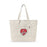 Hot Shot, Heart Zippered Canvas Tote