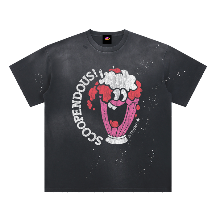 Scoopendous! Soda Distressed Loose Fit T-Shirt