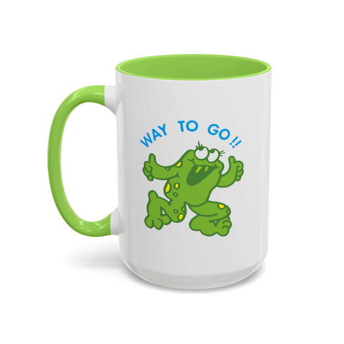 Way To Go!! Frog Light Green Mug (11oz, 15oz)
