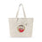 Howdy, Raspberry Zippered Canvas Tote