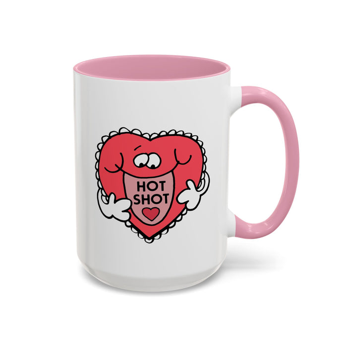 Hot Shot, Heart Pink Mug (11oz, 15oz)