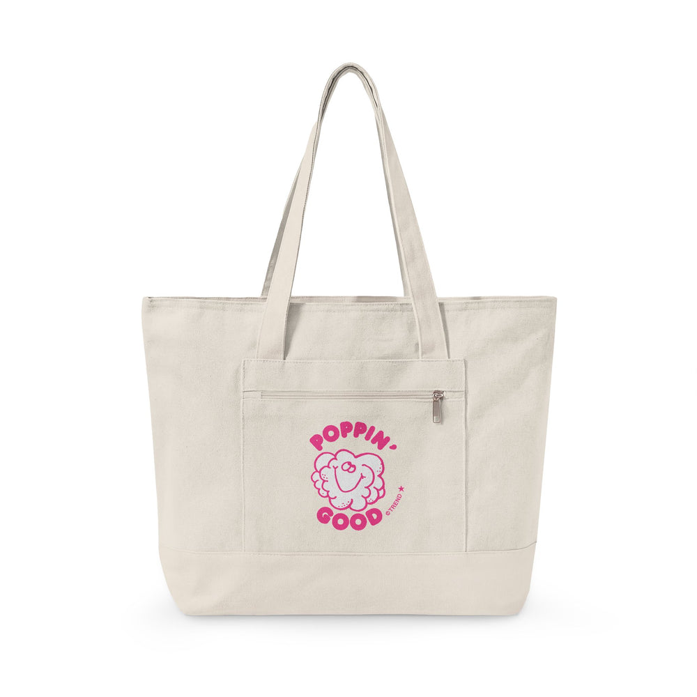 Poppin' Good, Popcorn Zippered Canvas Tote