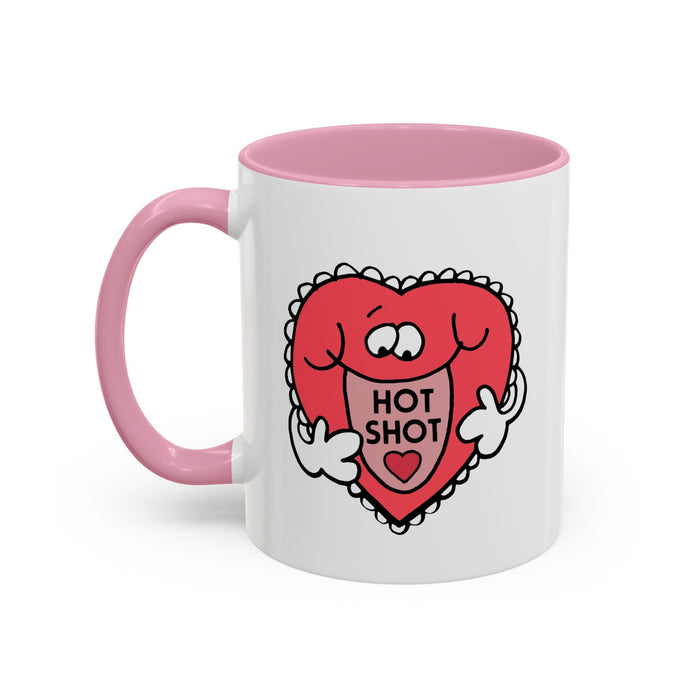 Hot Shot, Heart Pink Mug (11oz, 15oz)