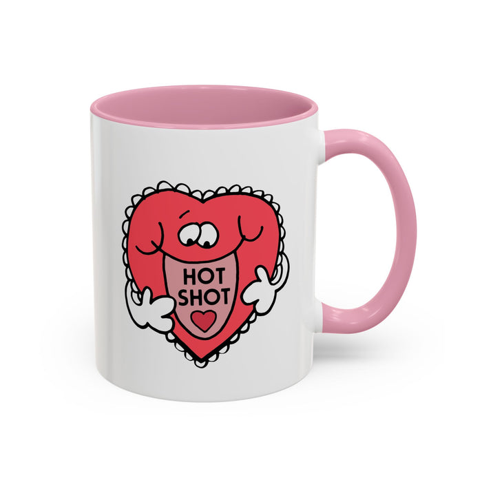 Hot Shot, Heart Pink Mug (11oz, 15oz)