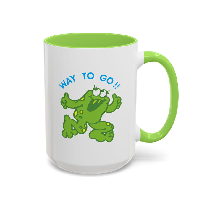 Way To Go!! Frog Light Green Mug (11oz, 15oz)