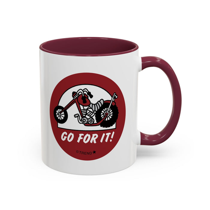 Go For It! Motorcycle Maroon Mug (11oz, 15oz)