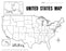 United States Map Blank Project Sheet Free Printable