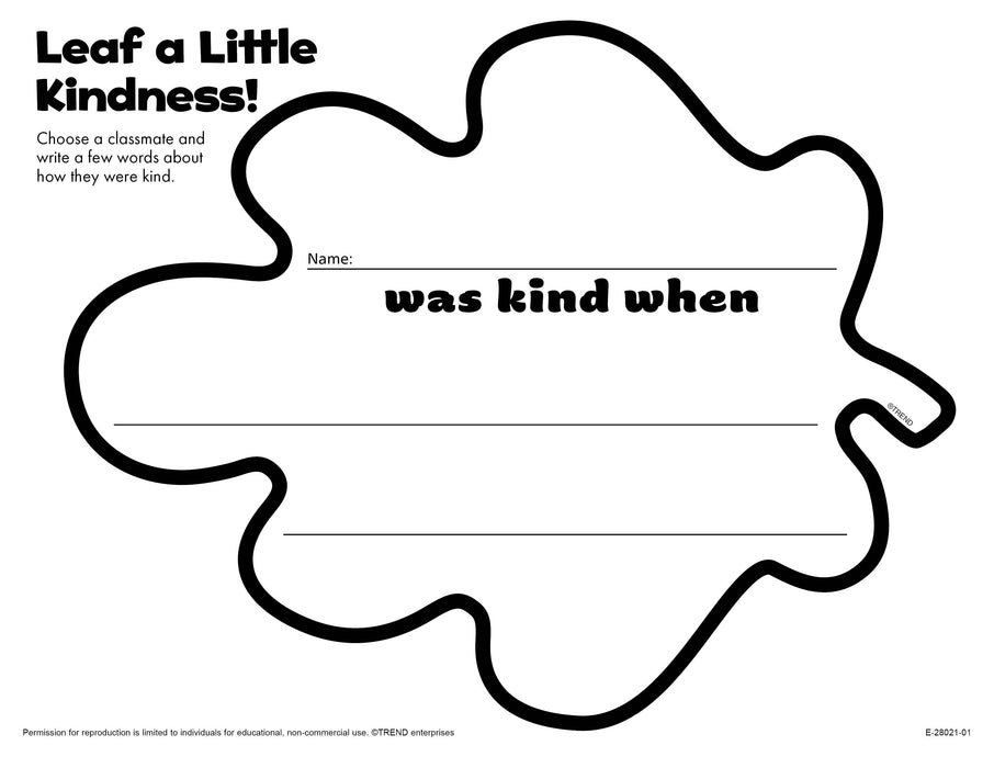 I'm Kind/You're Kind Leaf Cut-outs Activity Free Printable