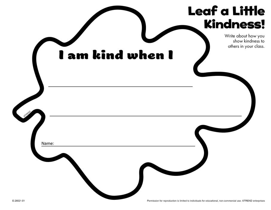 I'm Kind/You're Kind Leaf Cut-outs Activity Free Printable