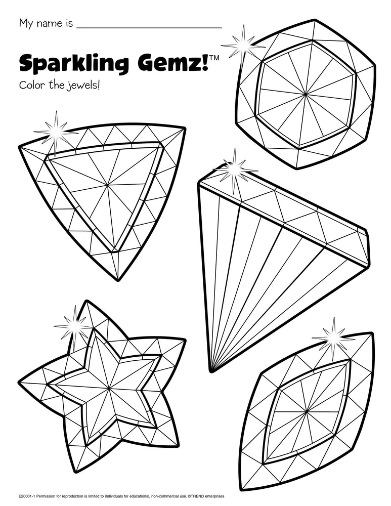 Gemz! Coloring Page Free Printable