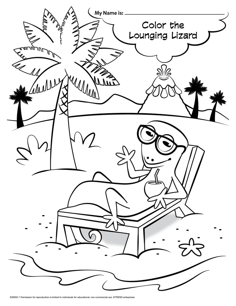 Lava Lizards Coloring Page Free Printable